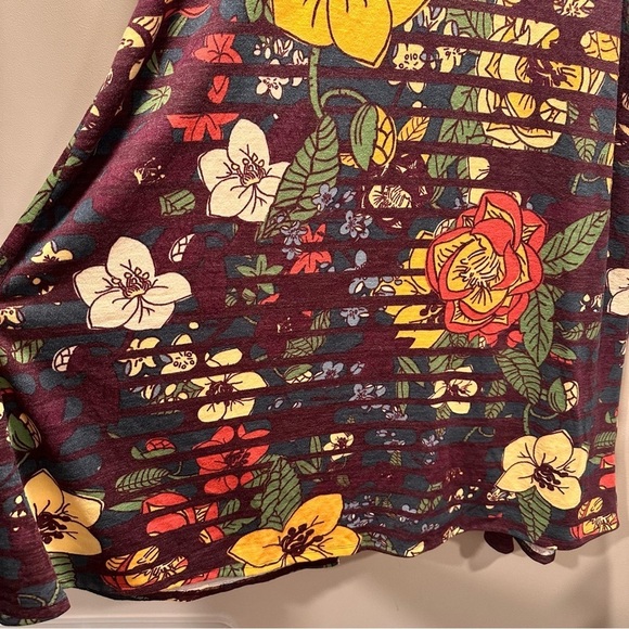 LulaRoe Sarah Long Sleeve Ankle Cardigan Cozy Slightly Thick Floral Boho M 10-12 - Picture 7 of 16